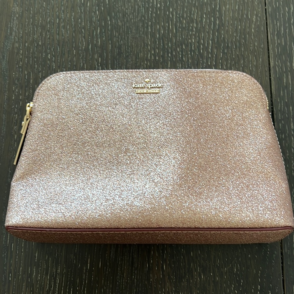 Kate Spade Pink Glitter Make Up Bag